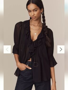 New Anthropologie ruffle blouse